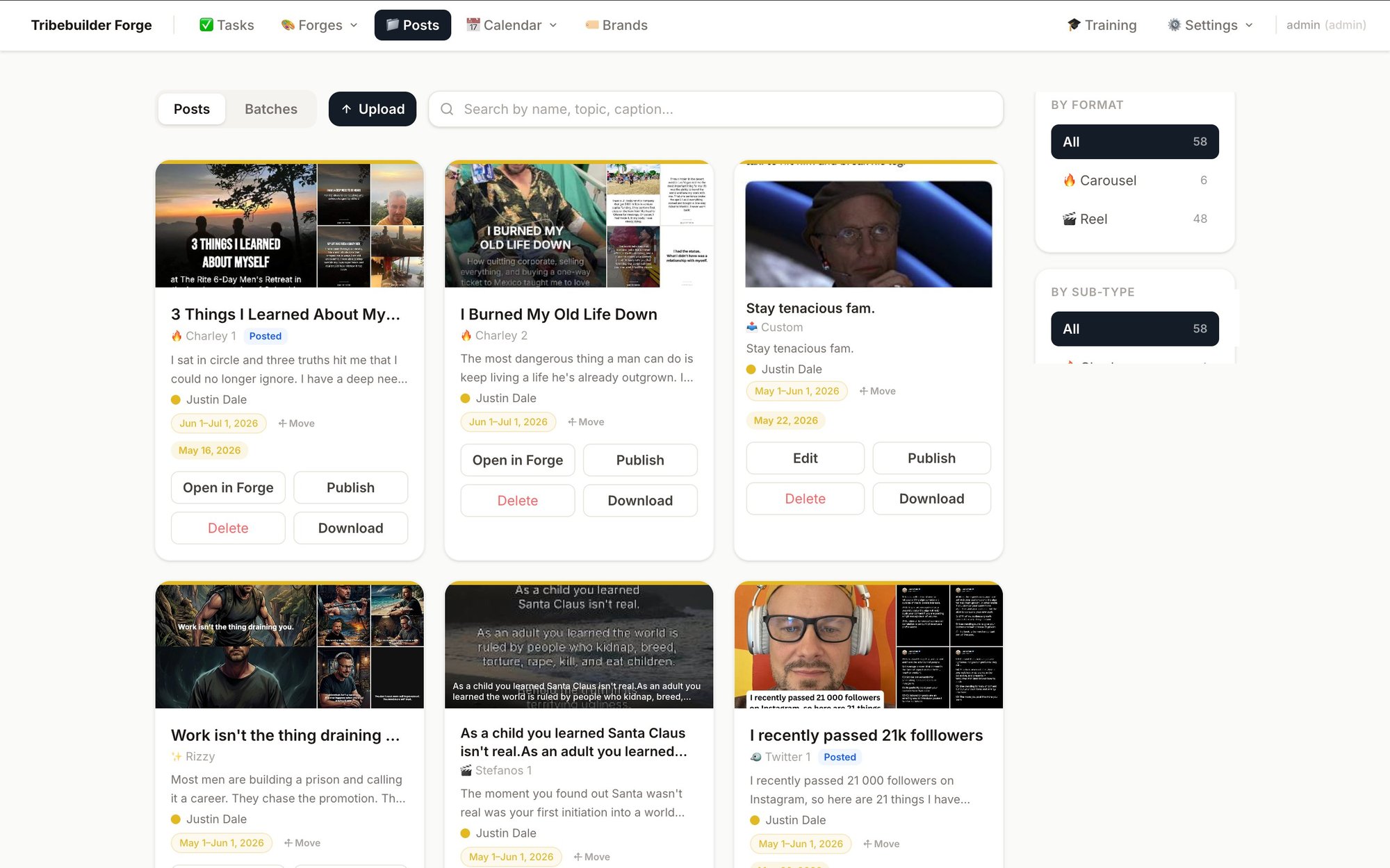 Tribebuilder Forge Post Library